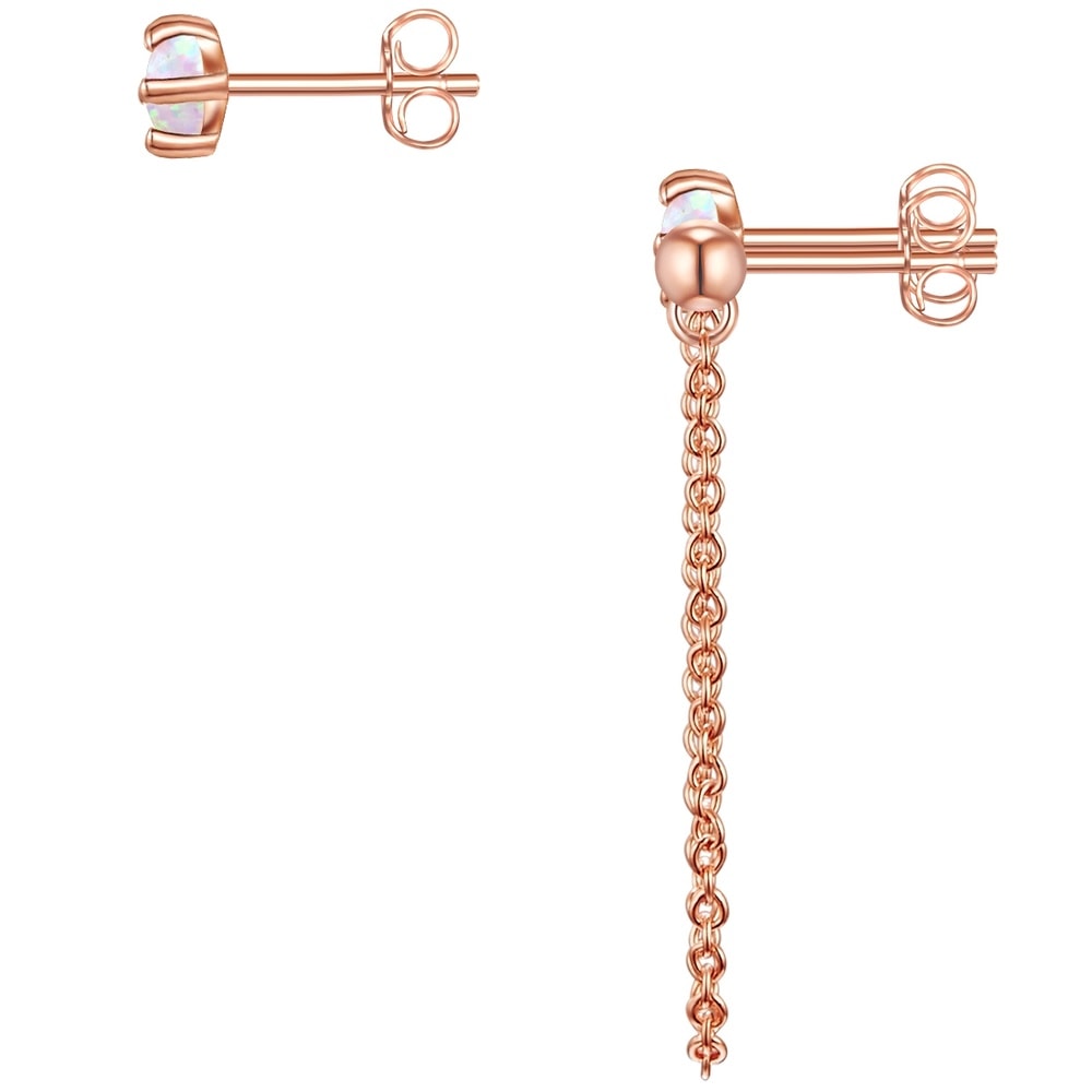 Glanzstücke München Puces d'oreilles en argent Argent sterling Opale (synth.) en Or rose Boucles d'oreilles