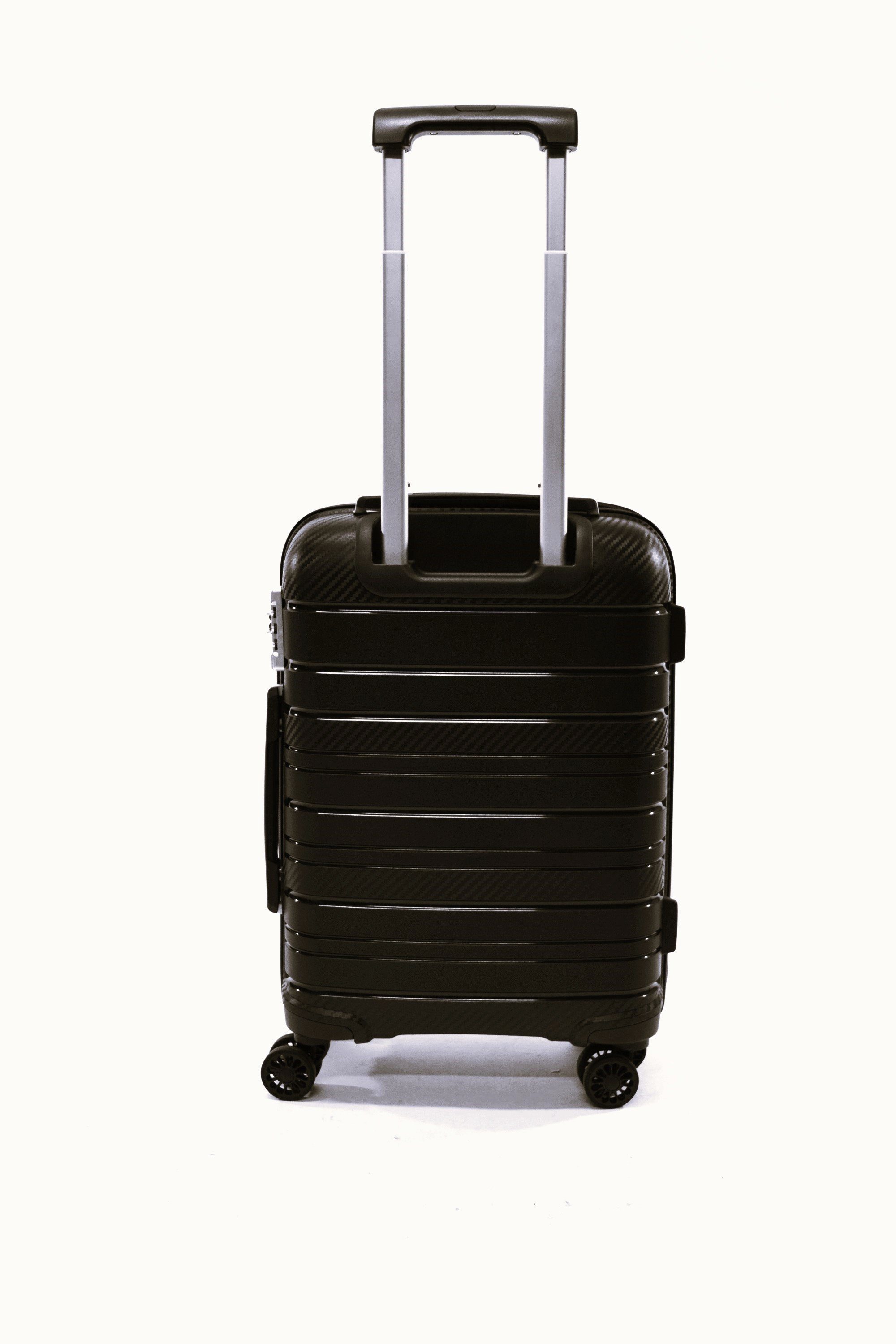 Zimmert Leather Hartschalen-Trolley SCROLL-LIGHT bruchsicheres Polypropylen, 4 Rollen, S 55 M 66 L 75 cm, 4 Rollen, Grau, Rot, Blau, Schwarz