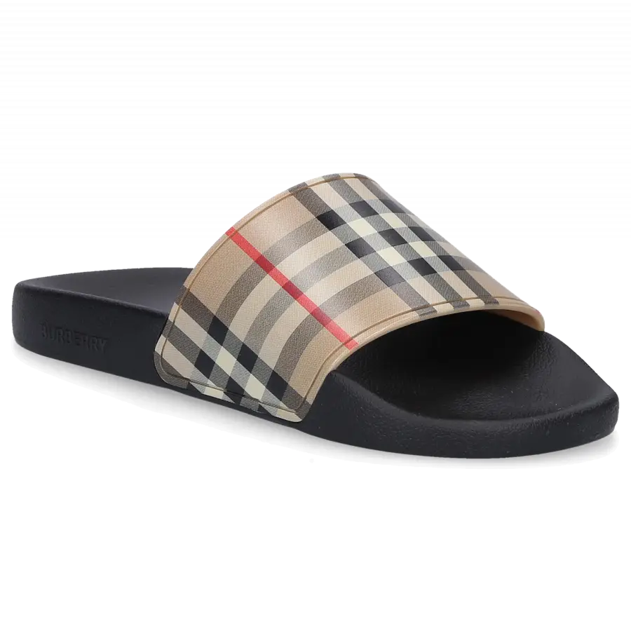 Burberry - Badeschuhe ARCHIVIO Gummi - beige