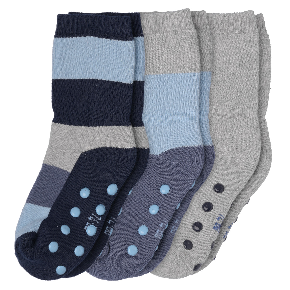 3 Paar Baby Socken mit Anti-Rutsch-Noppen
