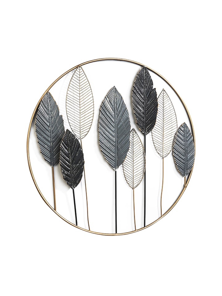 kobolo Metallbild FOGLIA in Grau günstig kaufen onesize