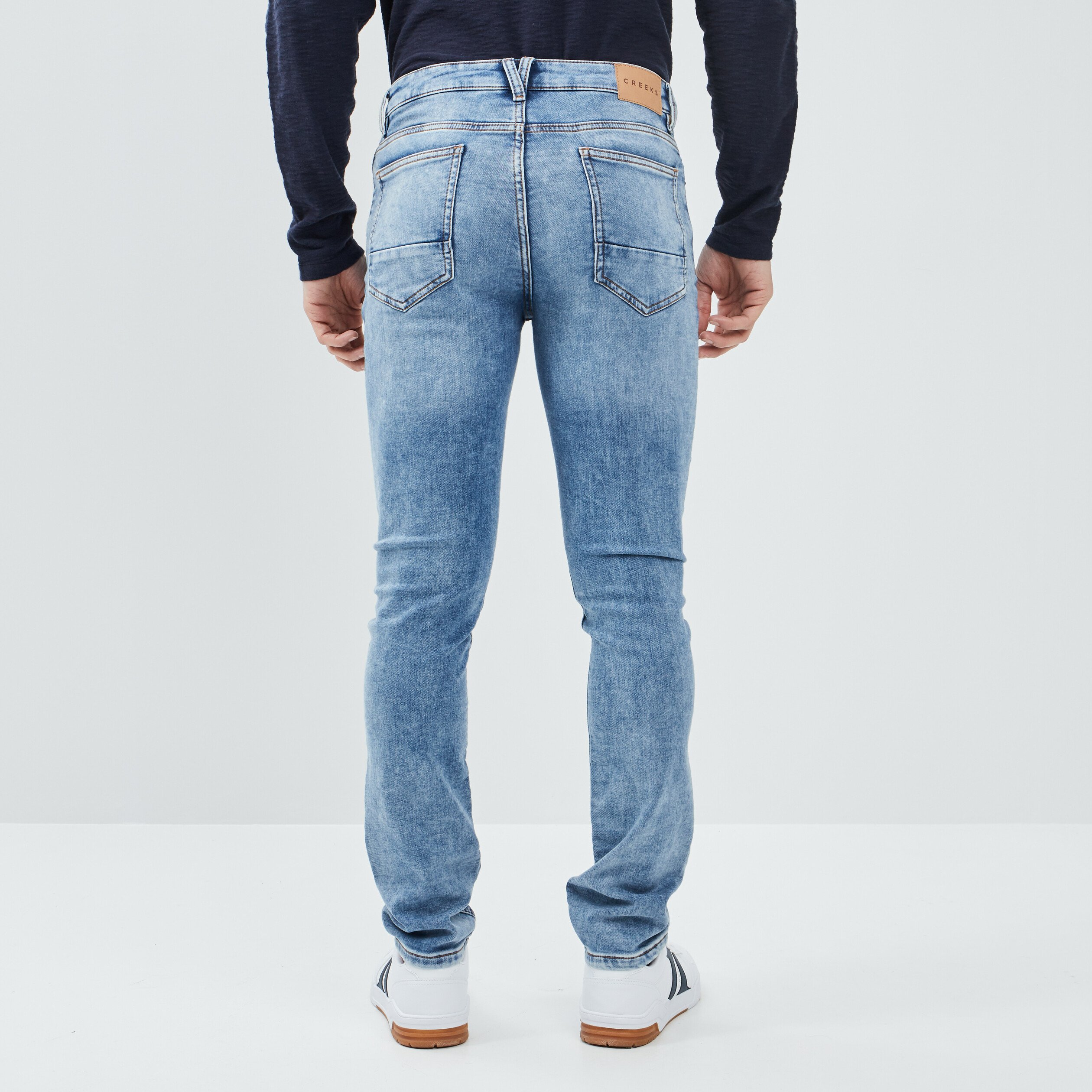Jeans slim stretch Creeks denim stone homme | La Halle