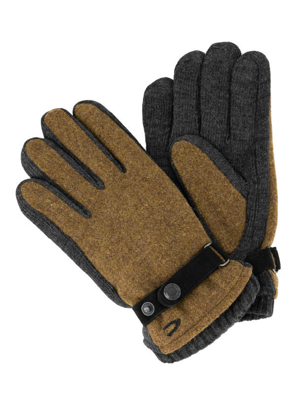 camel active, Handschuhe, Wolle Fleece gefüttert, anthrazit-ocker