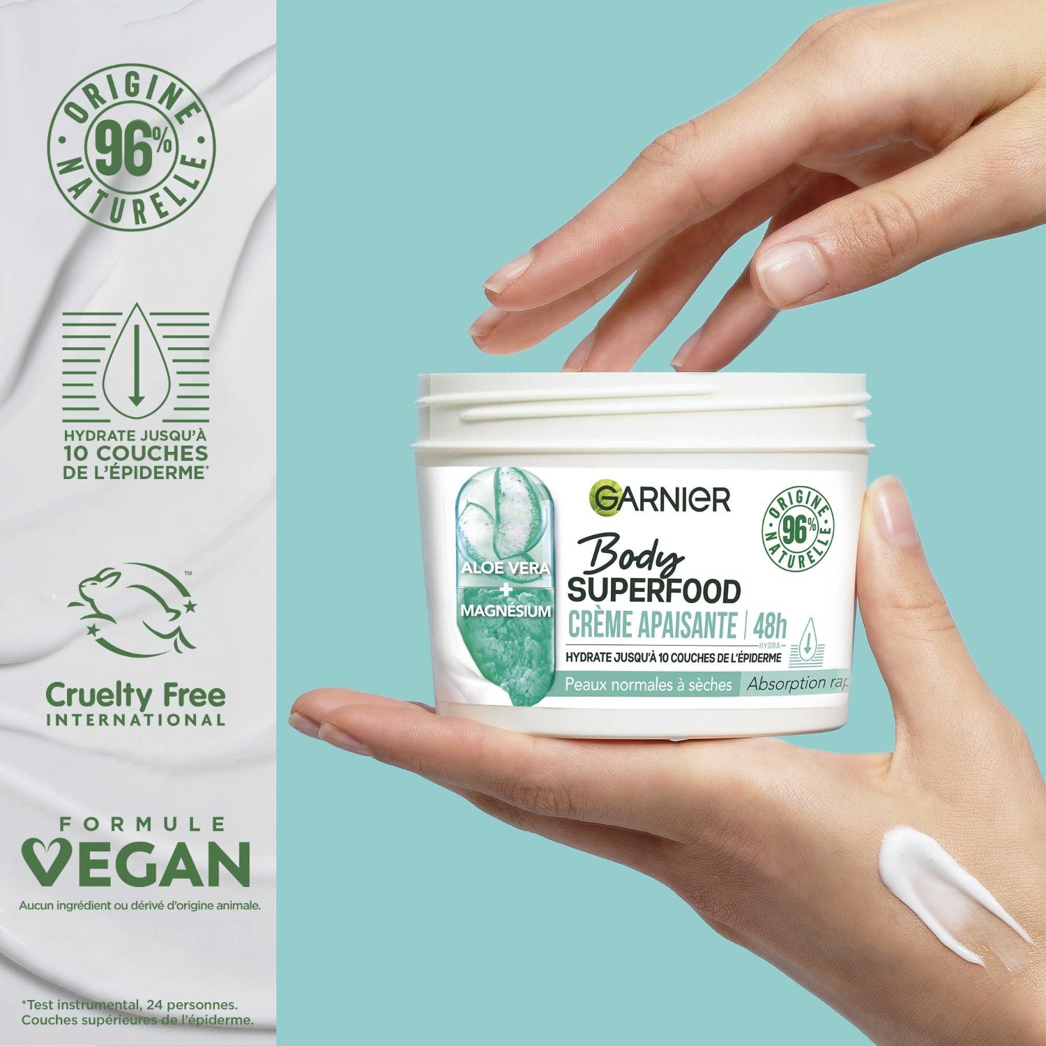 Cremă de corp calmantă Garnier cu aloe vera și magneziu