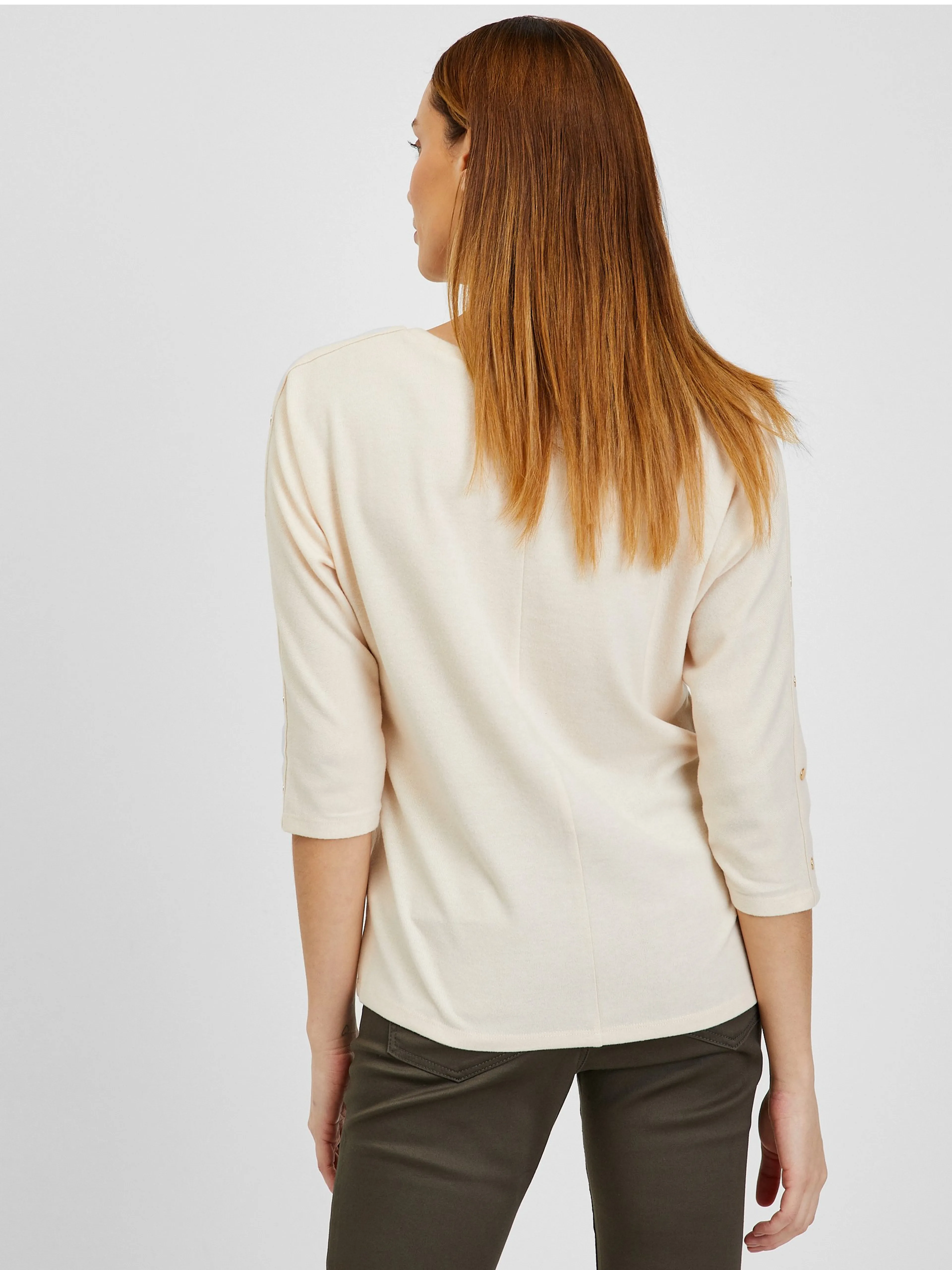 Cremefarbenes Damen-T-Shirt ORSAY