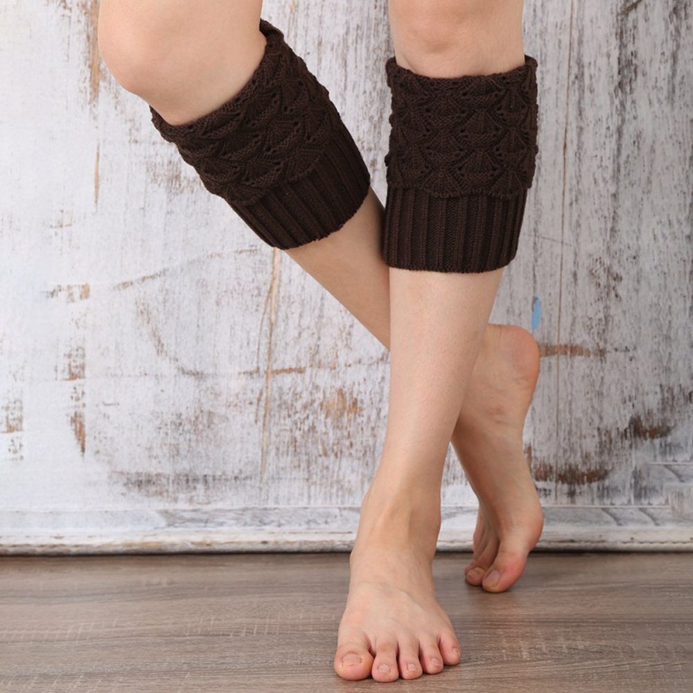 Lubgitsr Beinstulpen Stulpen Damen aus Acryl, Gestrickte Leg Warmers Warme Winter (4-St)