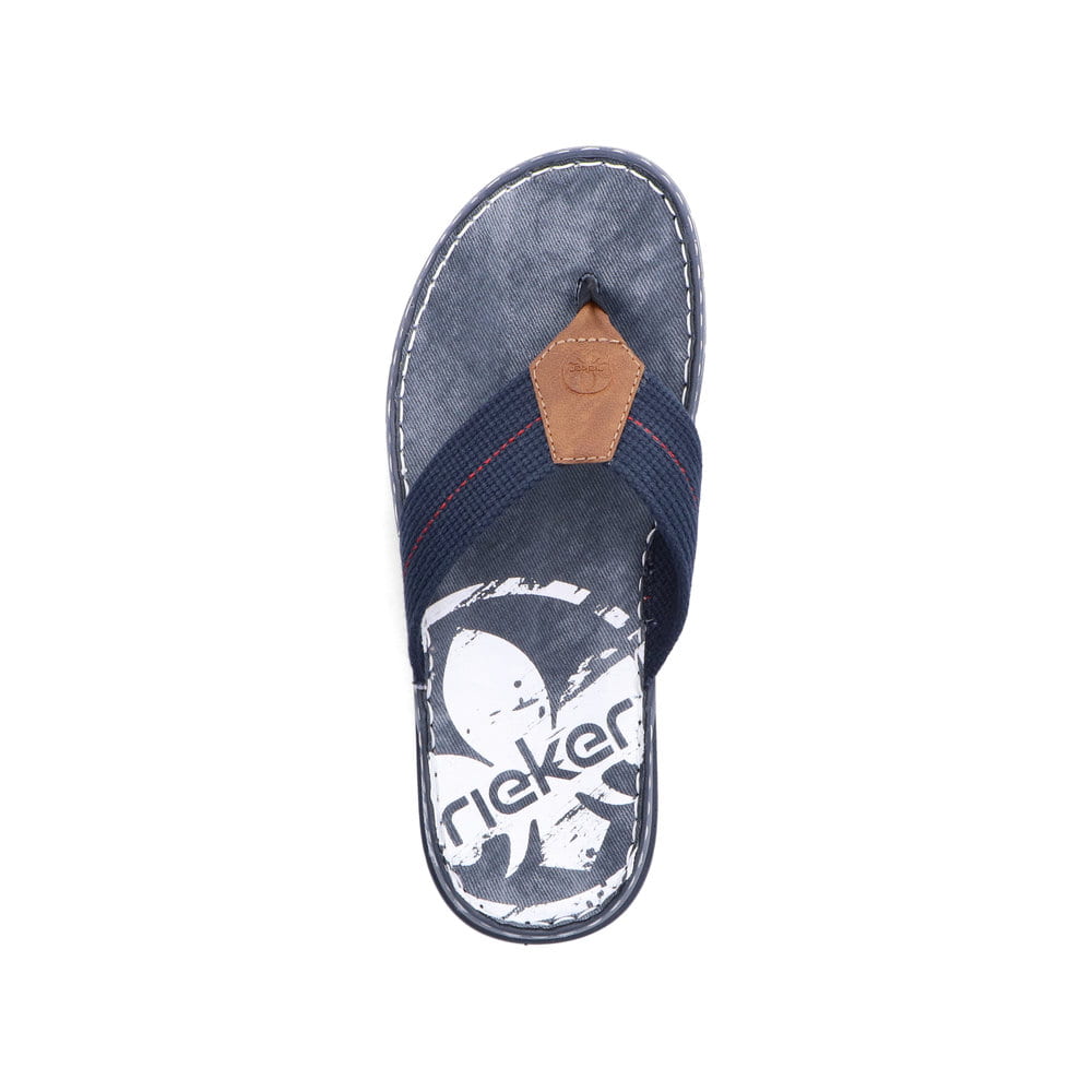 Rieker Herren Zehentrenner marineblau-braun