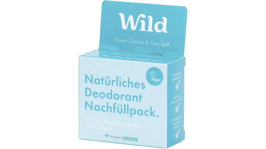 Wild Deodorant Fresh Cotton & Sea Salt Nachfüllung 40 g
