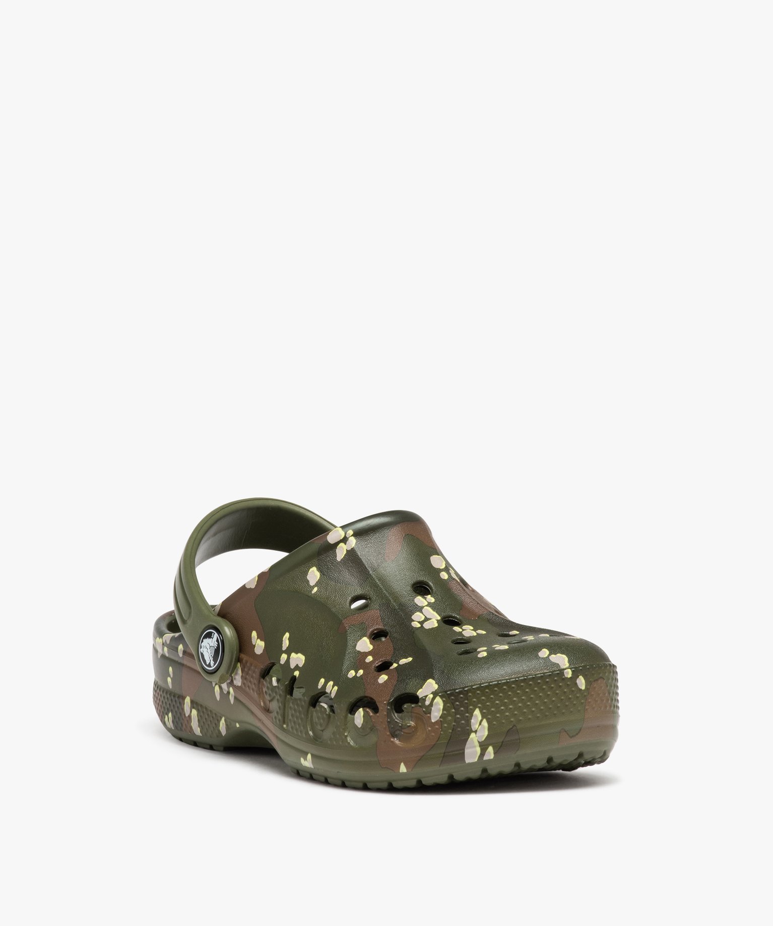 Sabots souples plage Garçon dessus militaire perforé - Crocs kaki | GEMO