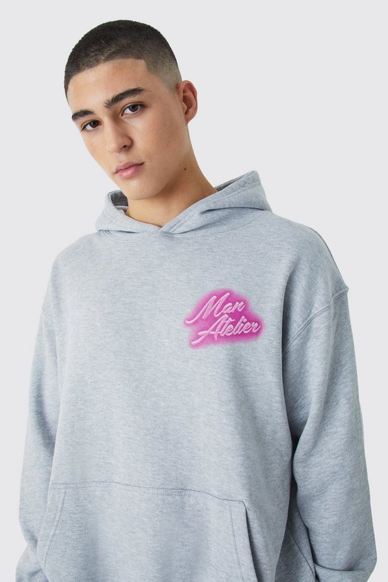 Oversize Trainingsanzug mit Heartless-Print und geteiltem Saum