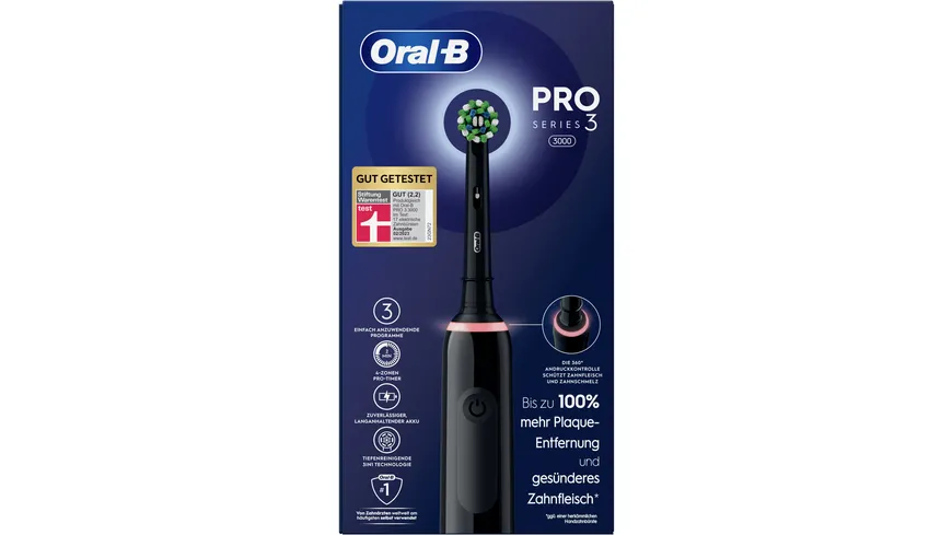 Oral-B Pro 3 3000 Cross Action Black