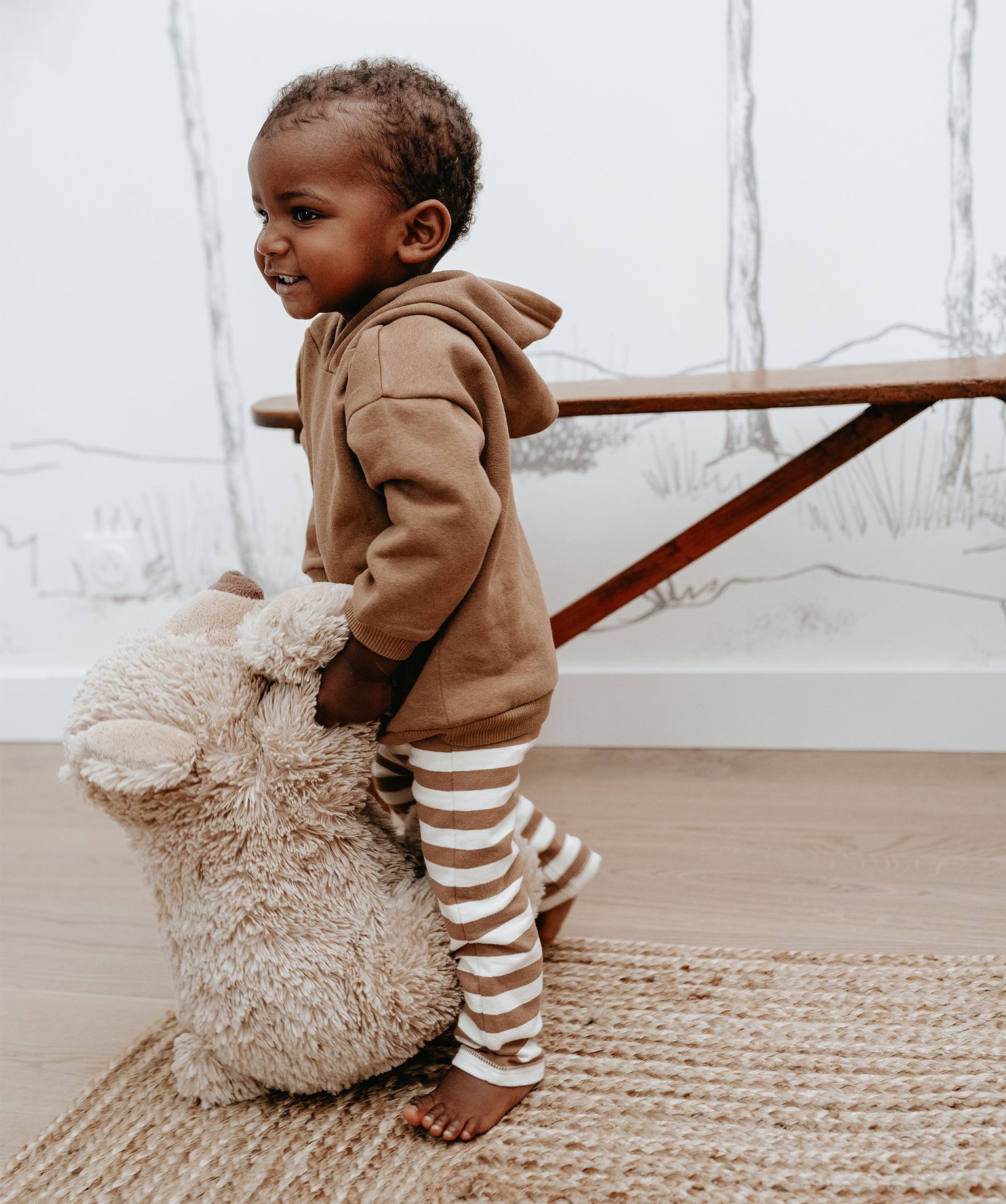 Legging en molleton imprimé bébé Garçon ecru | GEMO
