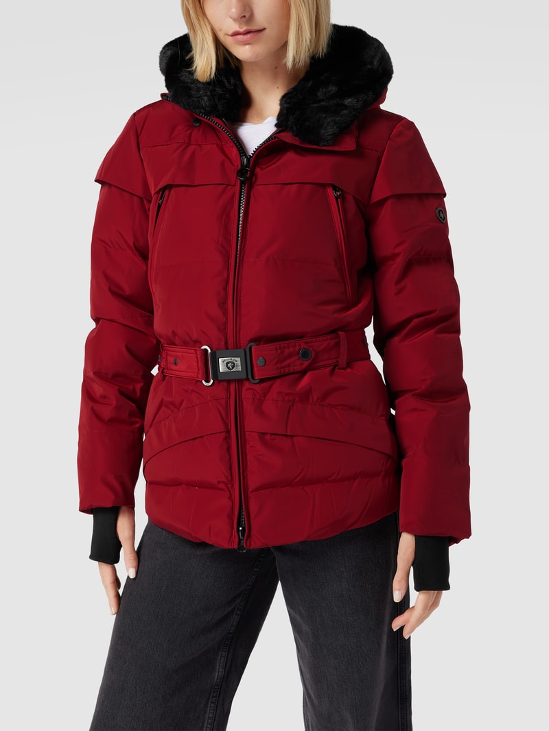 Tivana 382 Funktionsjacke mit Webpelz in dunkelrot