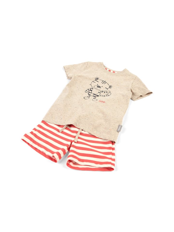 Sigikid Pyjama Nachtwäsche in beige/rot günstig kaufen