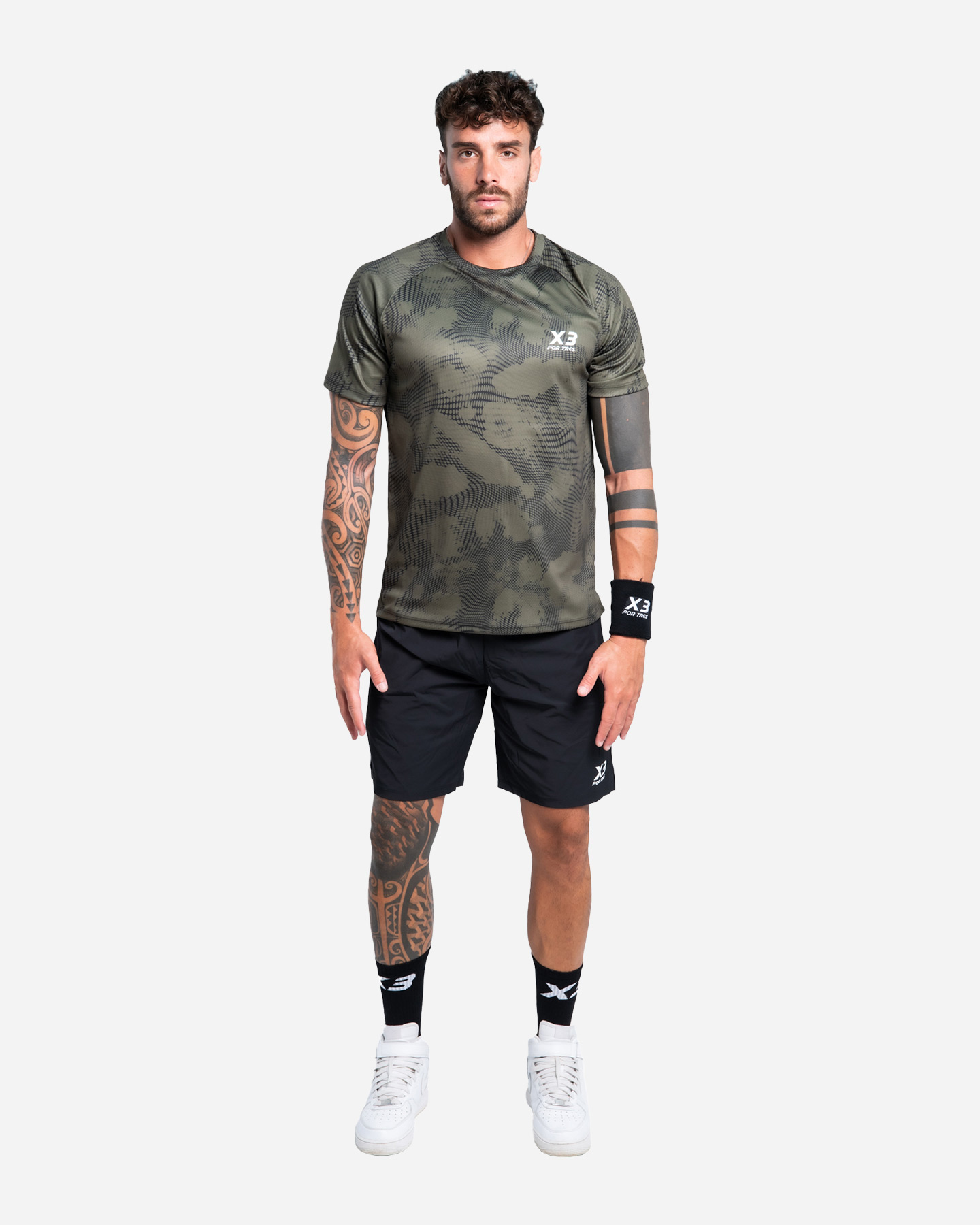 T-shirt Tennis X3 Por Tres Bruxelles M X3-S1104-MG