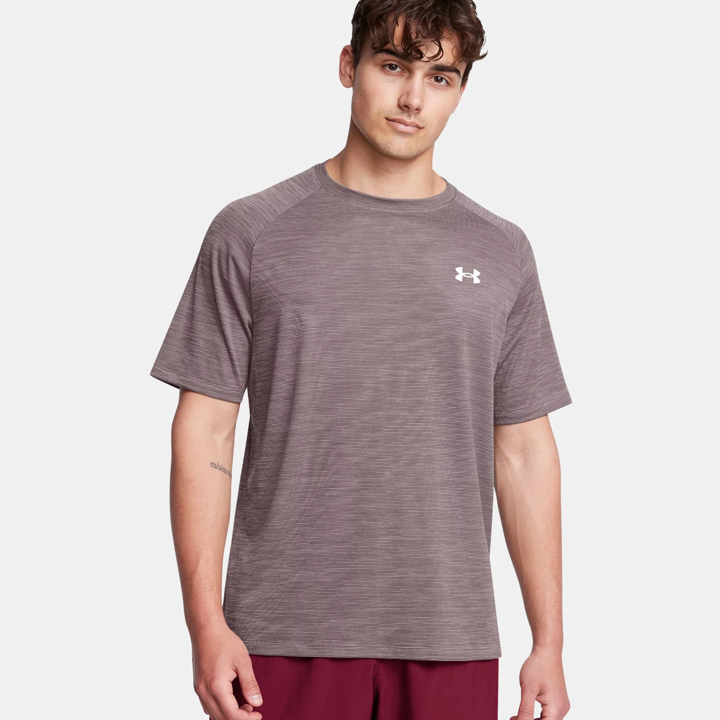Tech Textured T-Shirt Herren - Grau