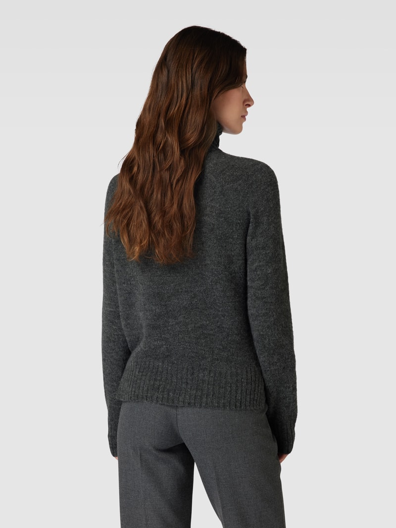 Strickpullover mit Rollkragen Modell 'DANIELA' in mittelgrau