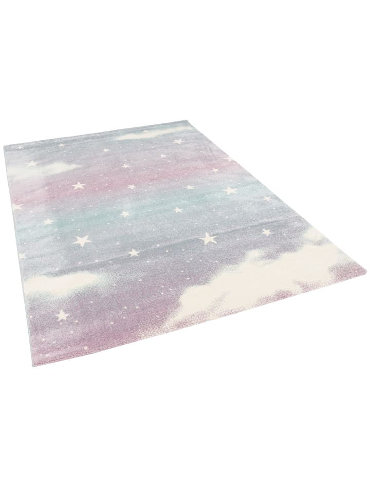 Pergamon Kinder Teppich Maui Kids Wolkenhimmel in Rosa günstig kaufen
