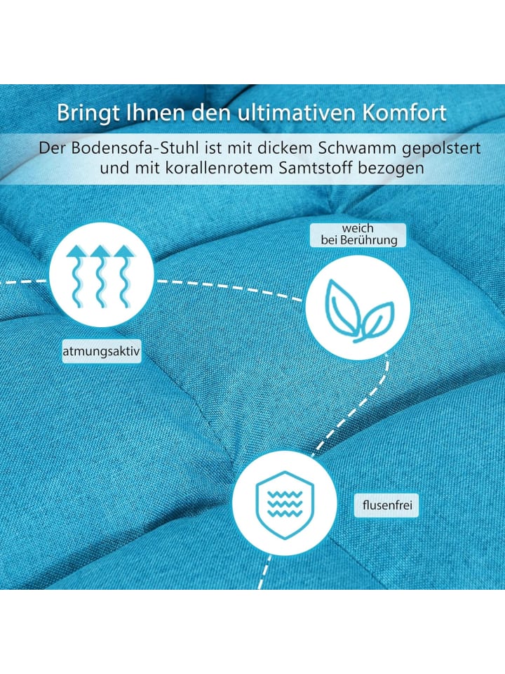 COSTWAY Bodenstuhl in Blau günstig kaufen onesize