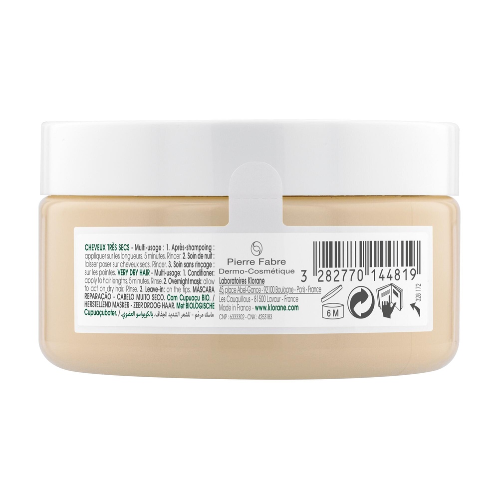 Klorane Klorane - Cupuaçu - Masque nutritif et r éparateur 3 en 1 beurre de Cupuaçu BIO Masque