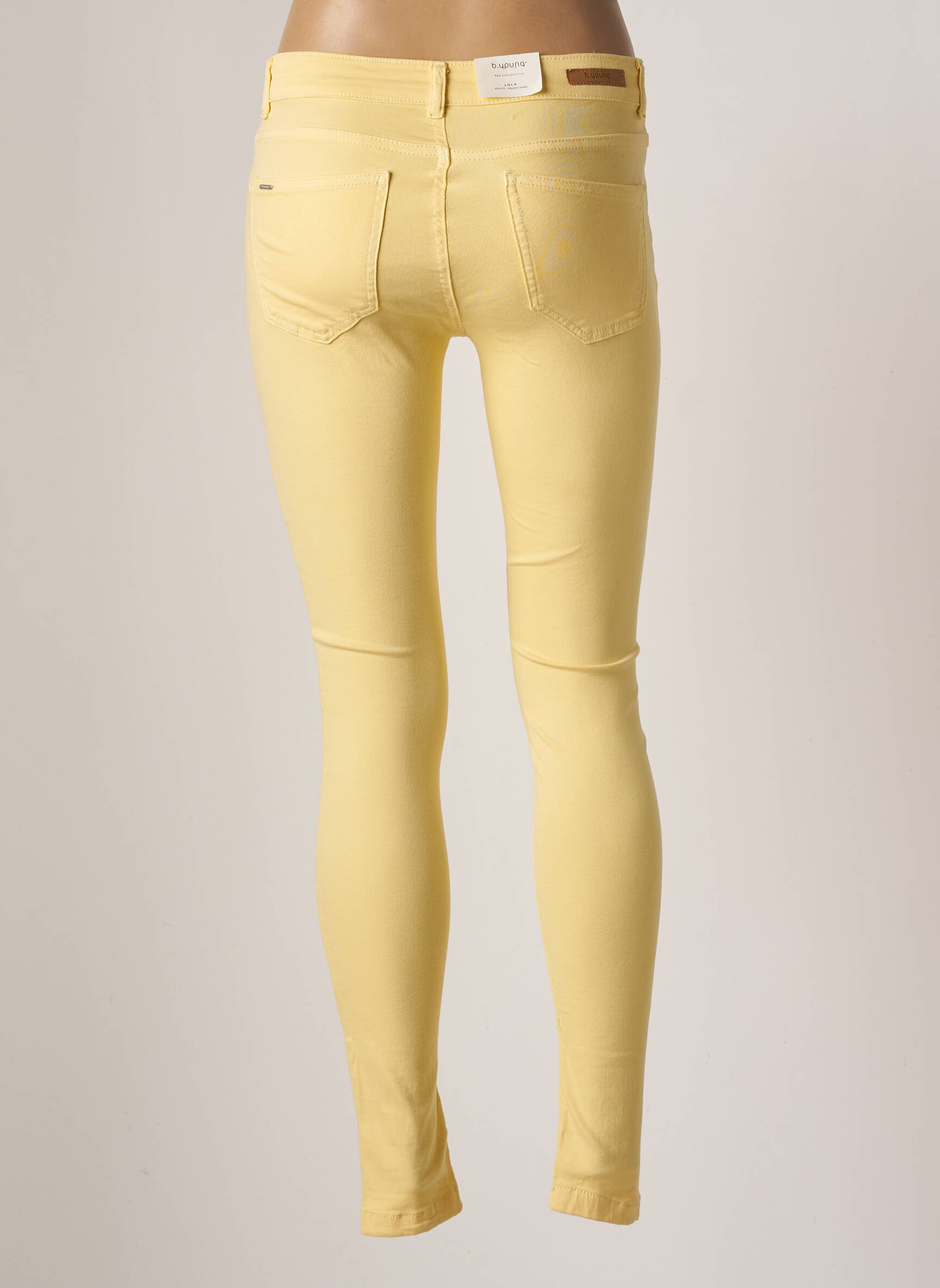 B Young Jeans Coupe Slim Femme couleur jaune