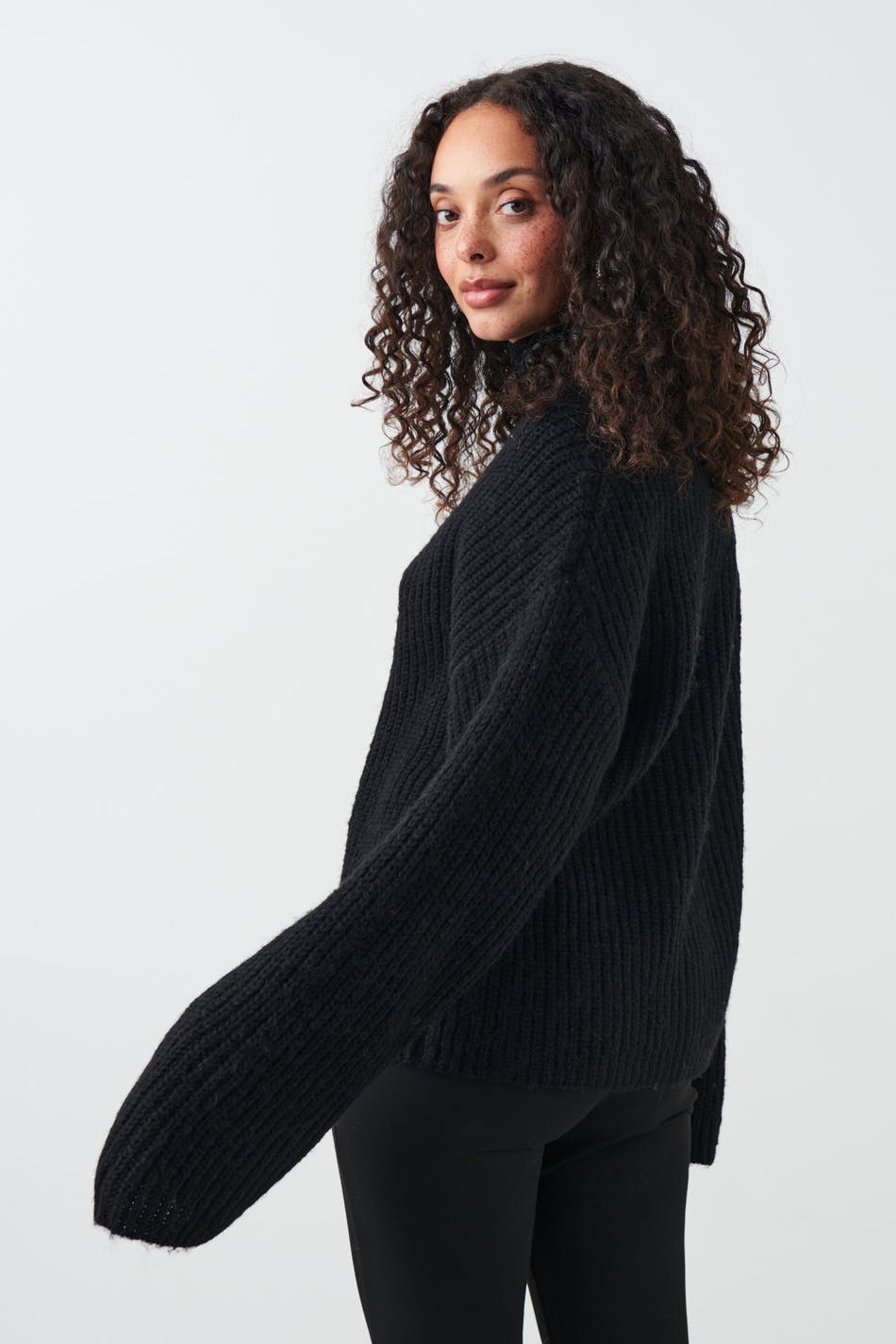 Turtleneck knit sweater