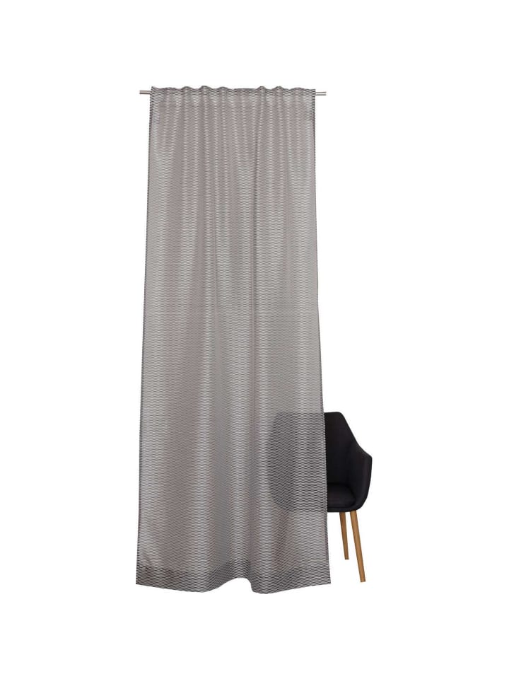 Schöner Wohnen Kollektion Transparenter Schlaufenvorhang SPLASH in Grau günstig kaufen 130x250 cm