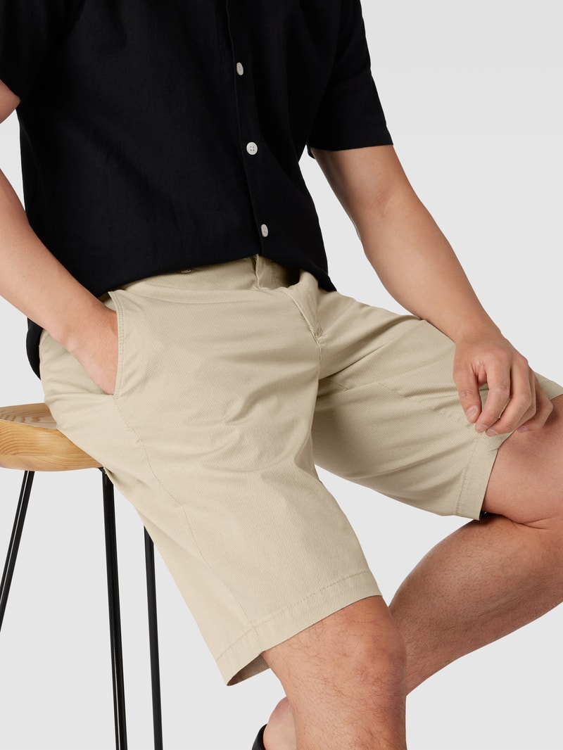 Bermudas mit Knopf- und Reißverschluss Modell 'BOZEN' in beige
