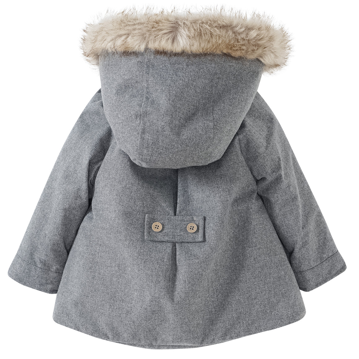 Baby Wintermantel mit Fellimitat
