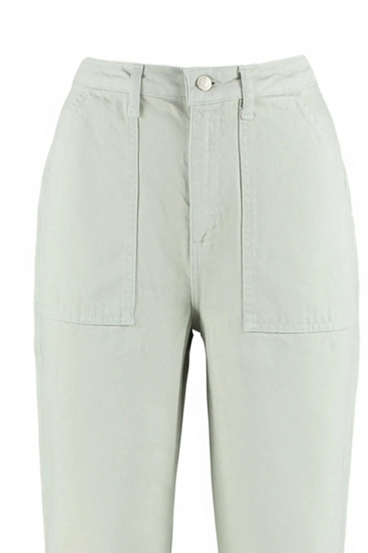 Trendyol Collection  Jeans mit hoher Taille und weitem Bein und Taschendetail in Steinoptik TWOAW22JE0595