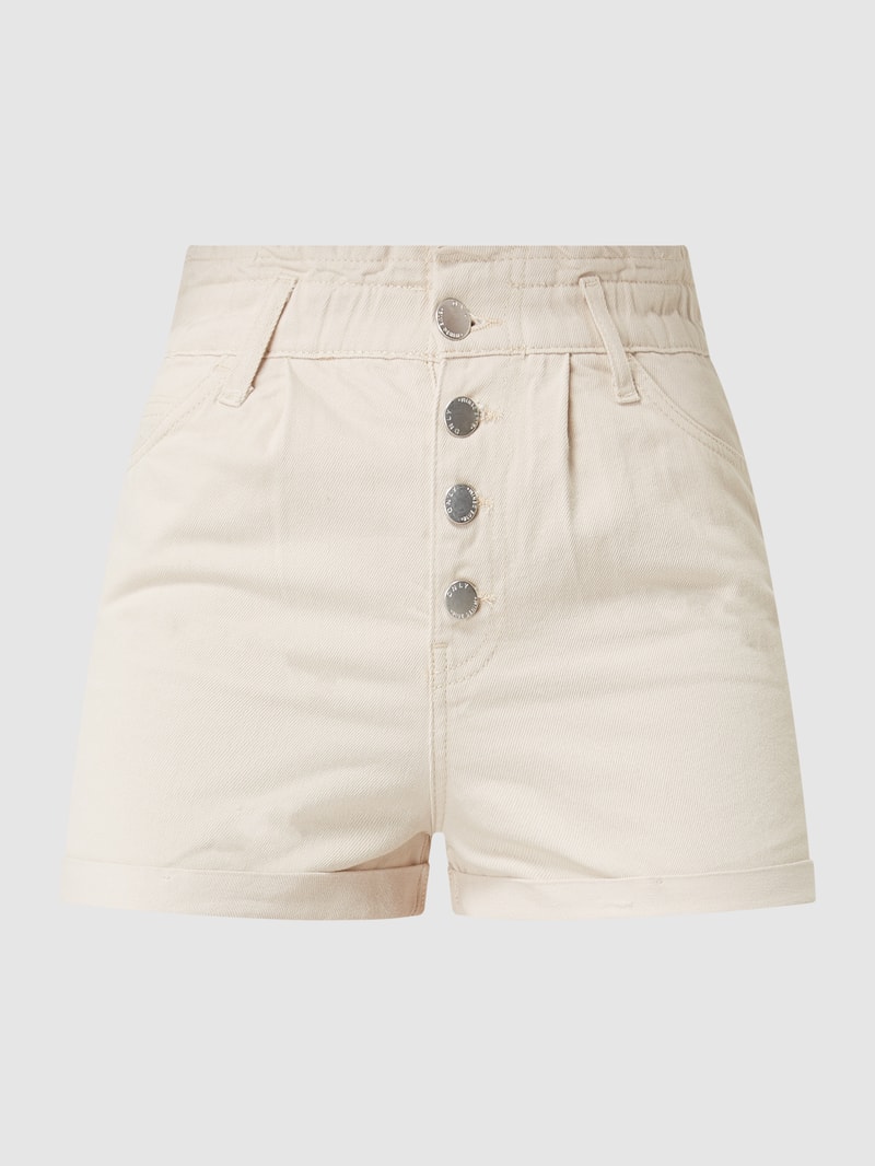Shorts mit elastischem Bund in ecru