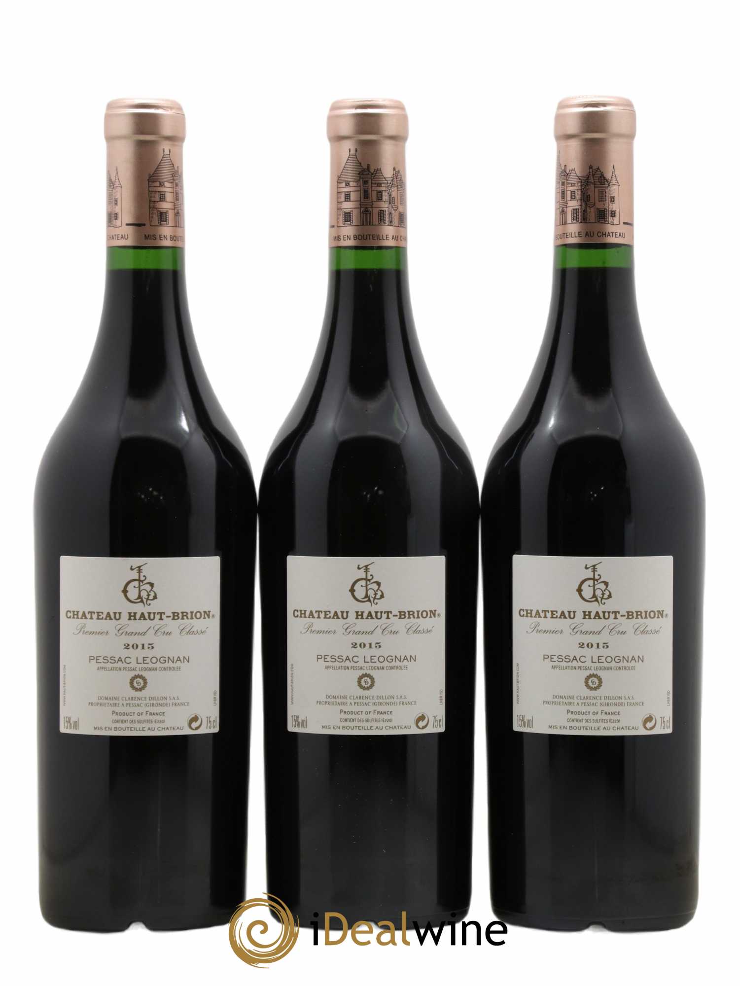 Assortiment Domaines Clarence Dillon 3 Haut brion 3 mission 2 clarence 2 chapelle 1 haut brion blanc 1 Mission blanc 2015 - Lot de 12 Bouteilles