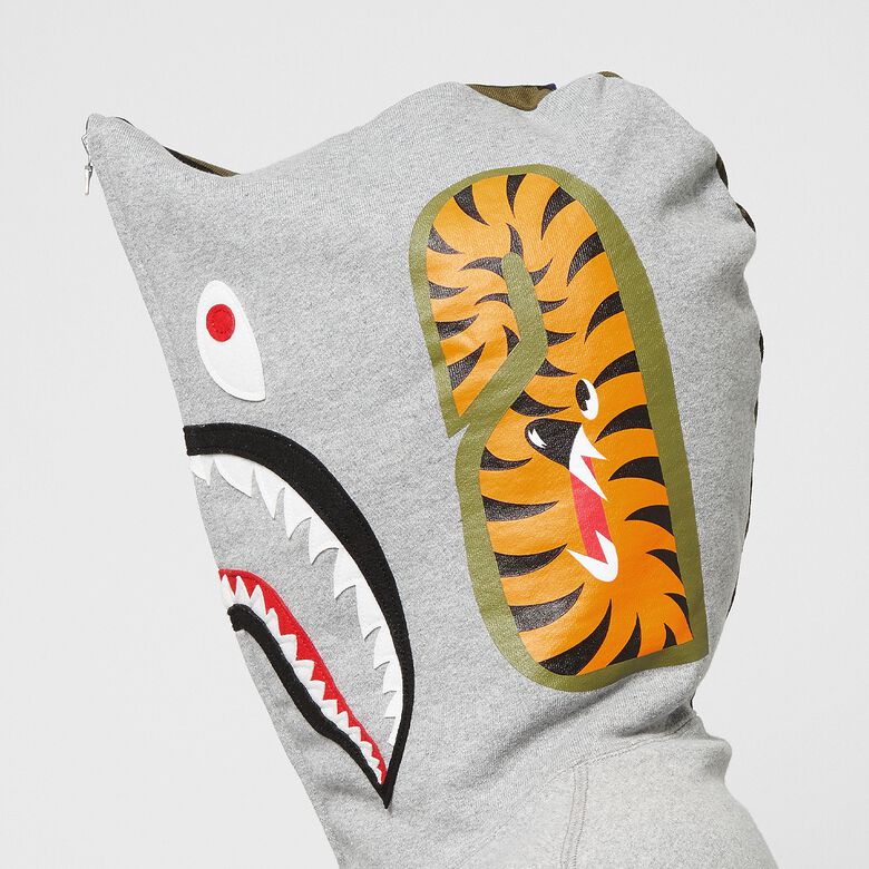 A Bathing Ape Shark Full Zip Hoodie M grey