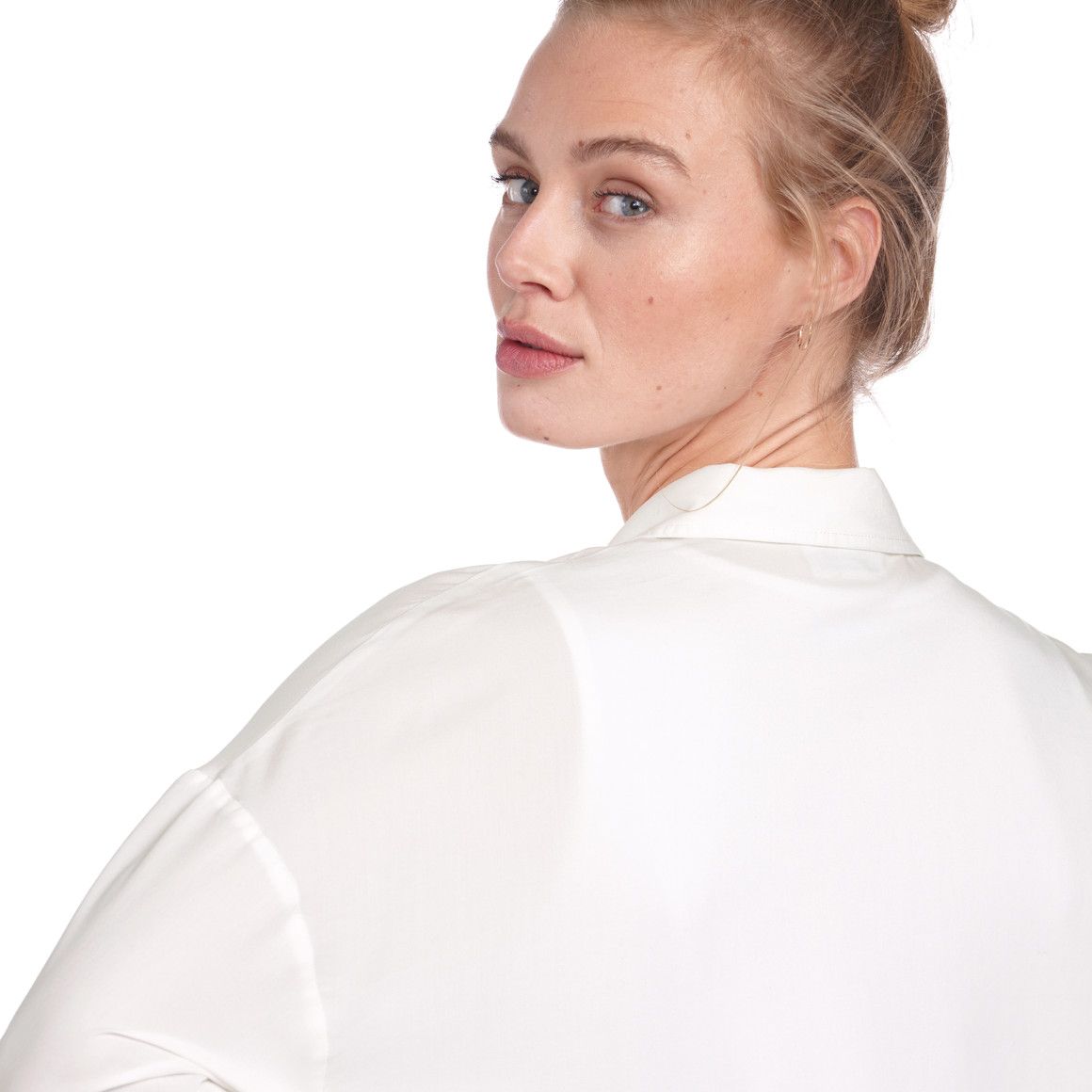 Damen Longbluse mit Kentkragen