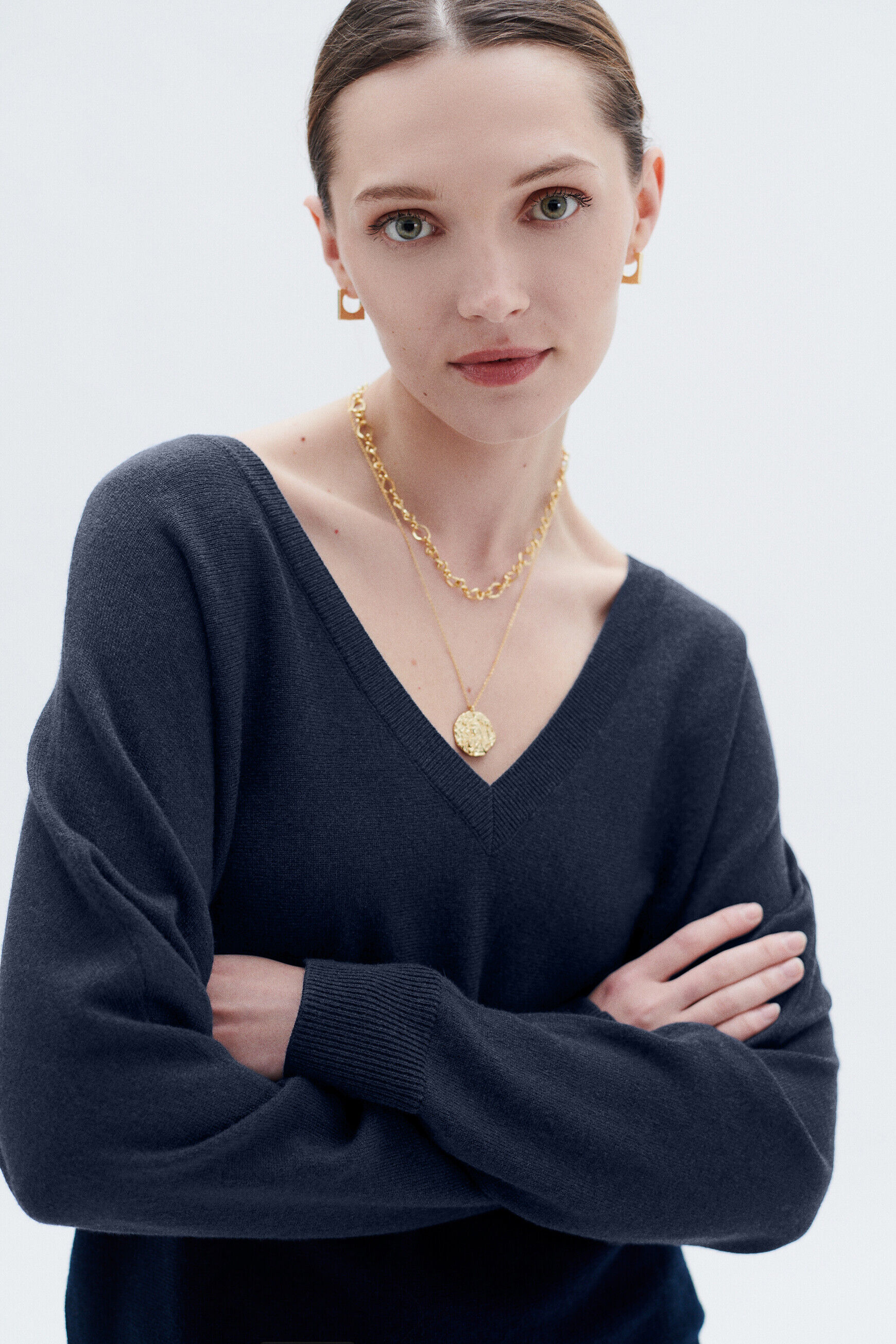 Pull malwen bleu marine femme