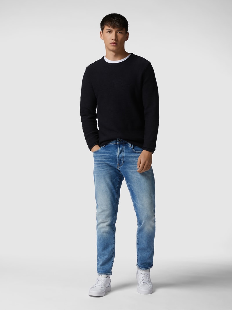 Straight Tapered Fit Jeans mit Stretch-Anteil Modell '3301' in jeans