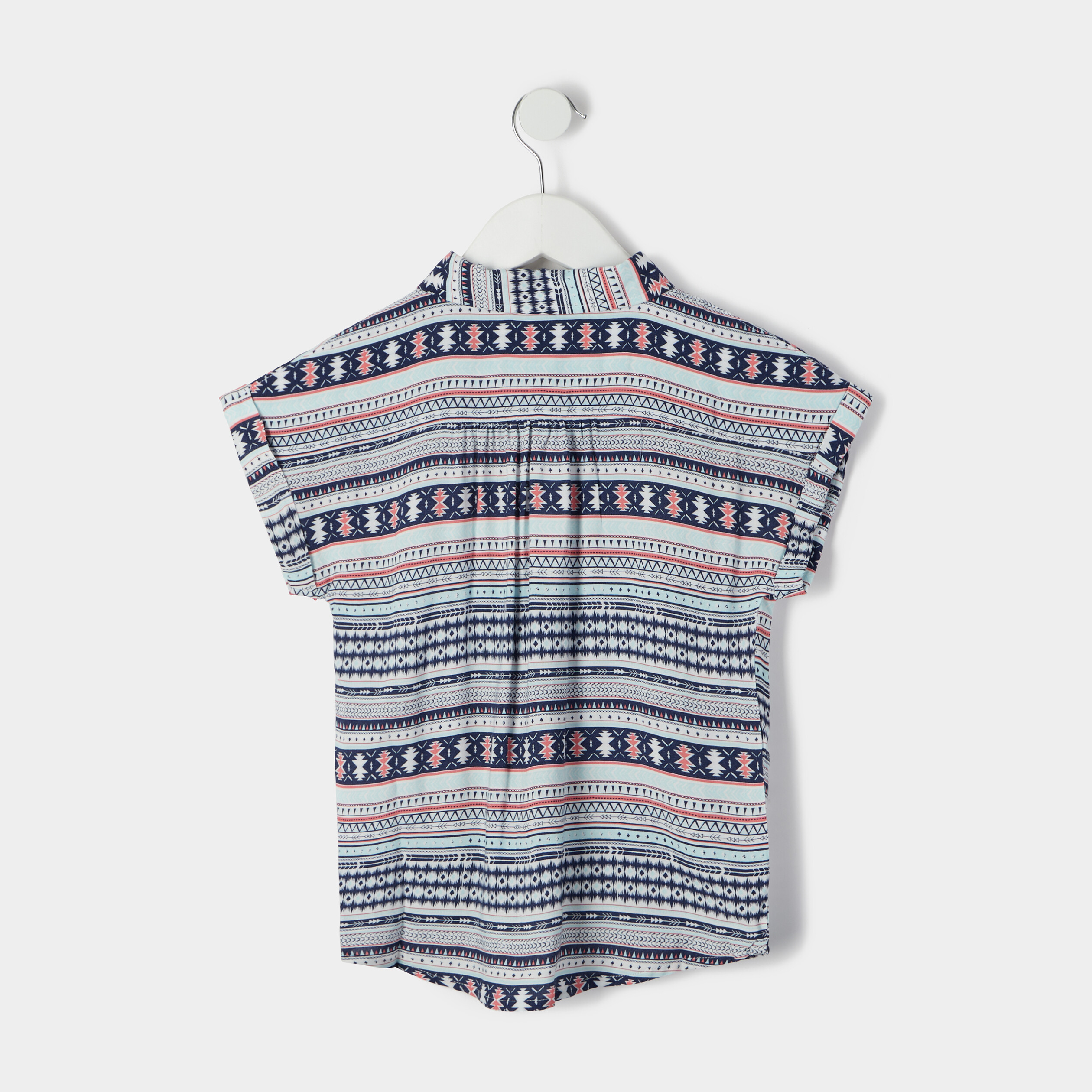 Chemise manches courtes nouée blanc fille | La Halle