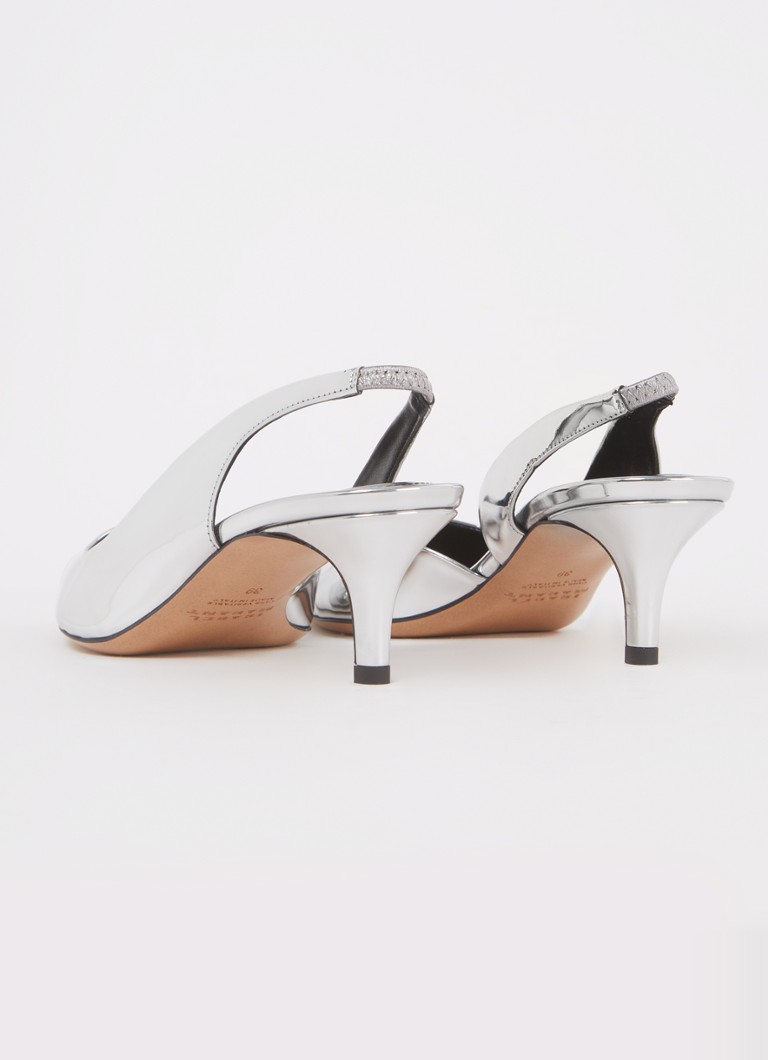 Isabel Marant Mirror slingback with metallic finish