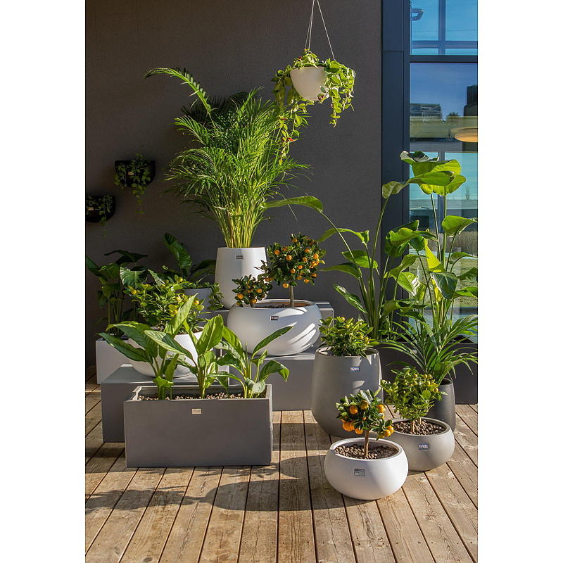 Home Potte Malaga ø 34x18 cm, grå