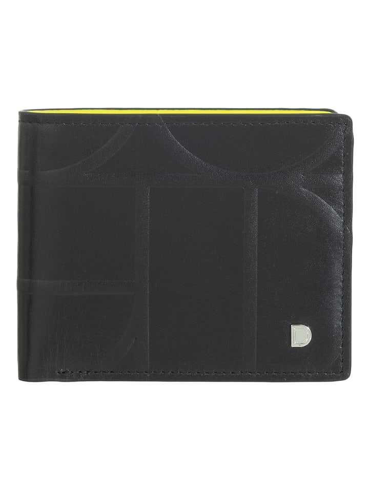 DuDu Up! Geldbörse RFID Schutz Leder 10.5 cm in black-bright yellow günstig kaufen onesize