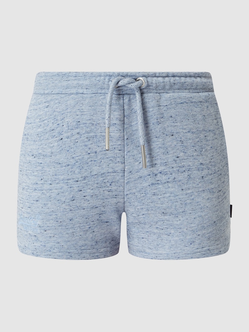 Sweatshorts aus Baumwollmischung in hellblau meliert