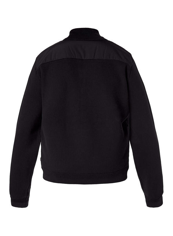 BOSS Black, Blouson Darmando, Mikrofaser Strick, schwarz