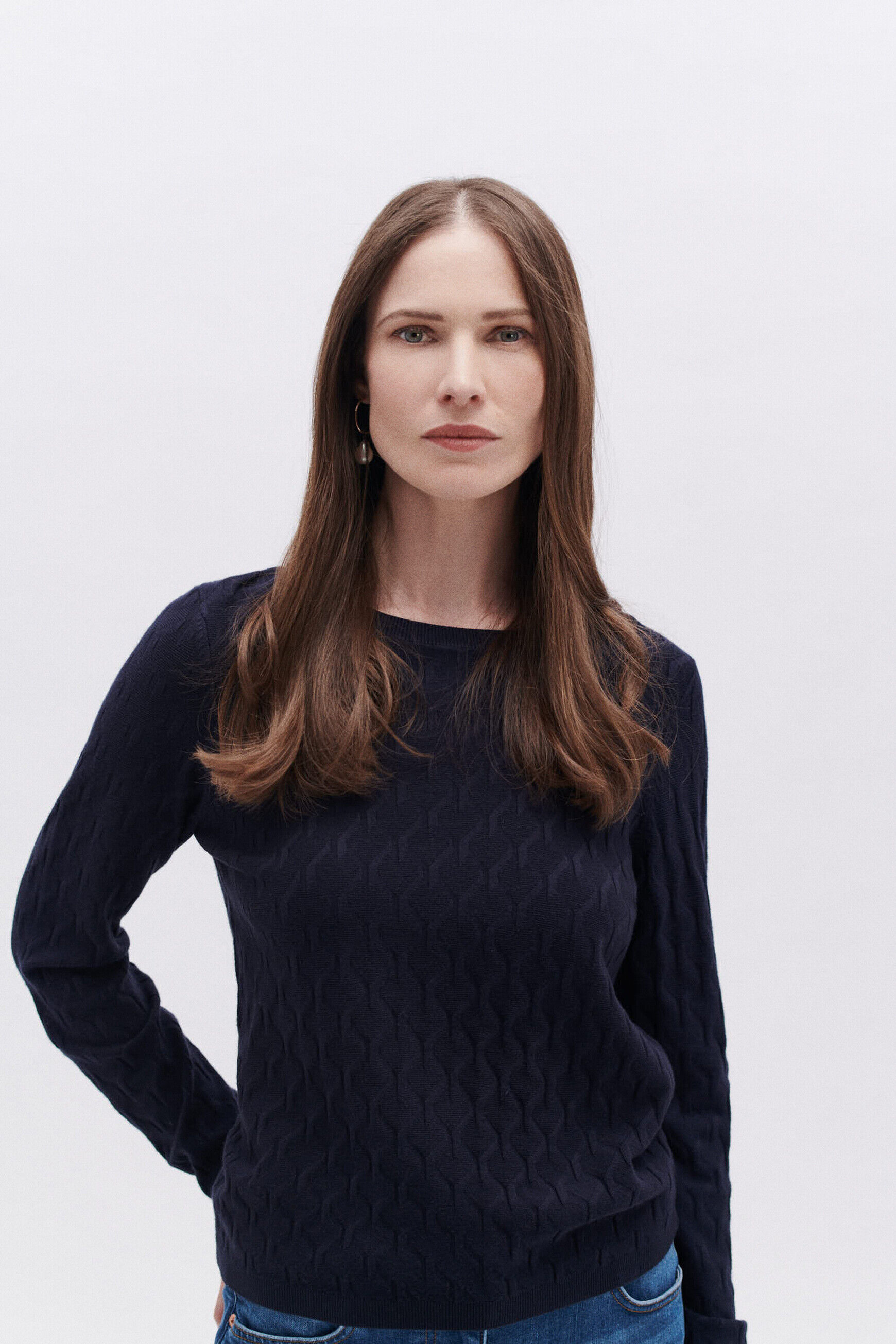 Pull manina bleu marine femme