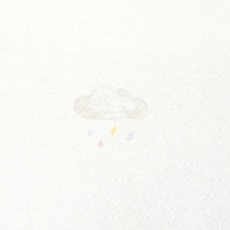 T-shirt manches courtes en coton bio blanc naissance Absorba