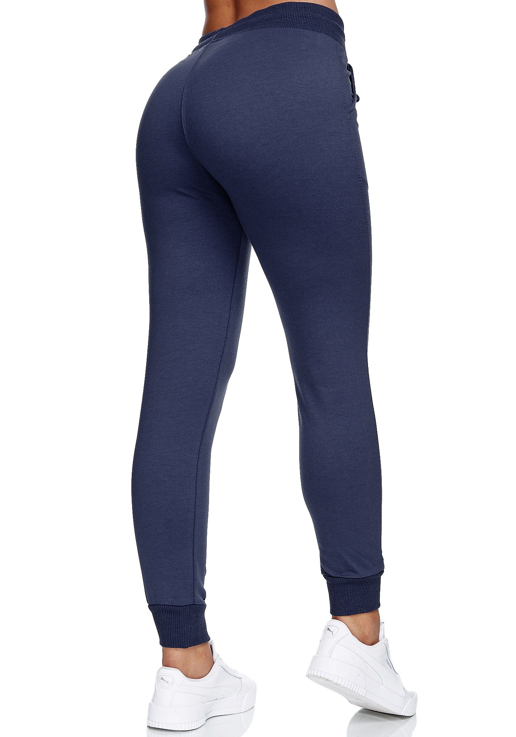 JEEL Sweathose Jogginghose Damen (1-tlg) Baumwolle, Lycra, Slim Fit