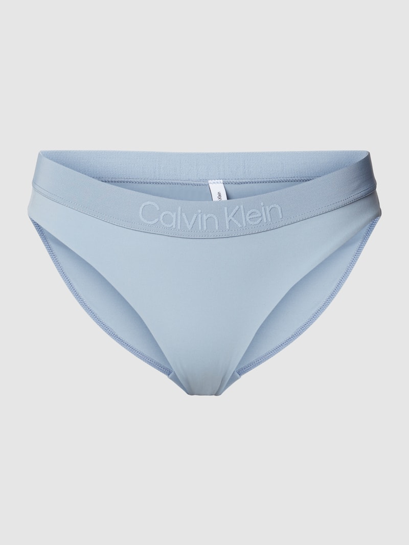 Bikini-Hose mit Label-Detail Modell 'CORE TONAL' in hellblau