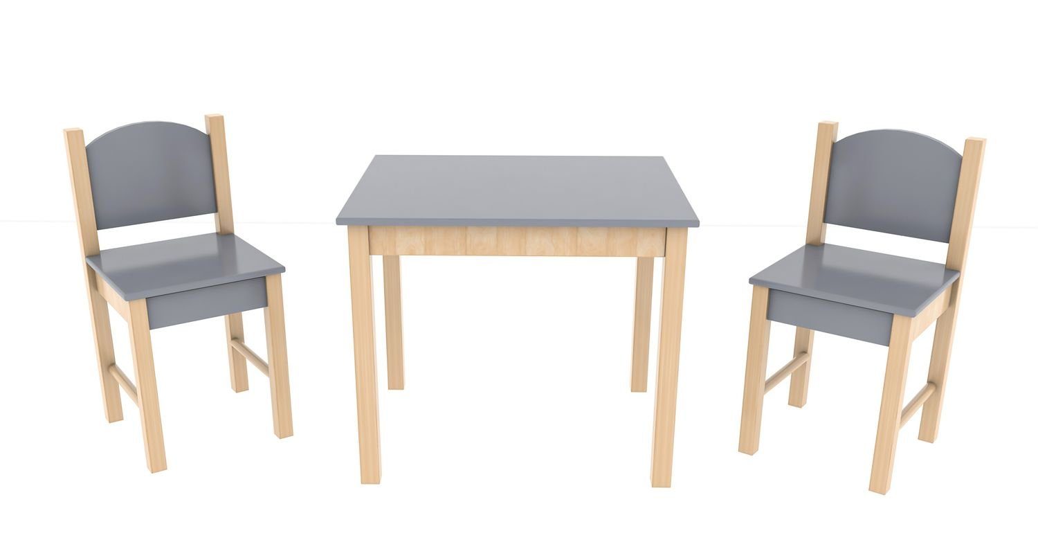 Coemo Kindersitzgruppe, (Set, 3-tlg), Kindersitzgruppe 1 Tisch 2 Stühle