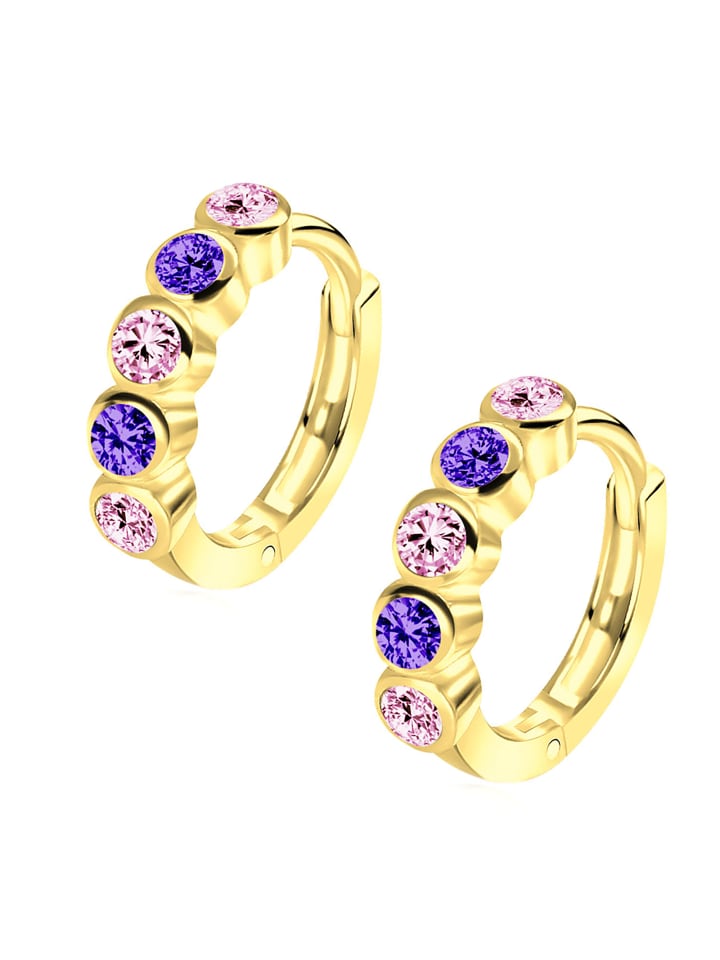 schmuck23 Gold Creolen 925 Silber 0,3 cm x 1,2 cm günstig kaufen onesize