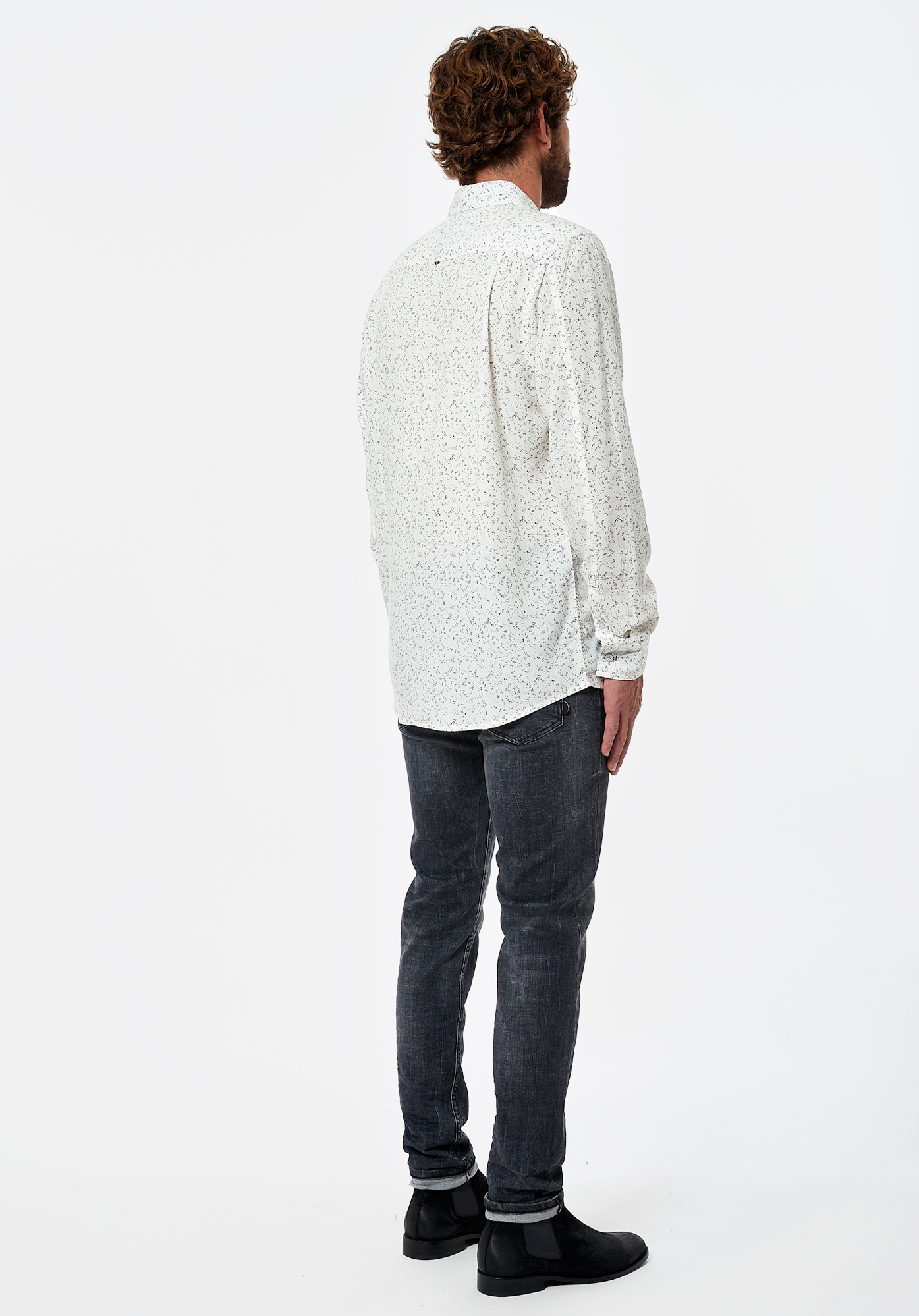 MONTY  Chemise fleurie blanche Homme