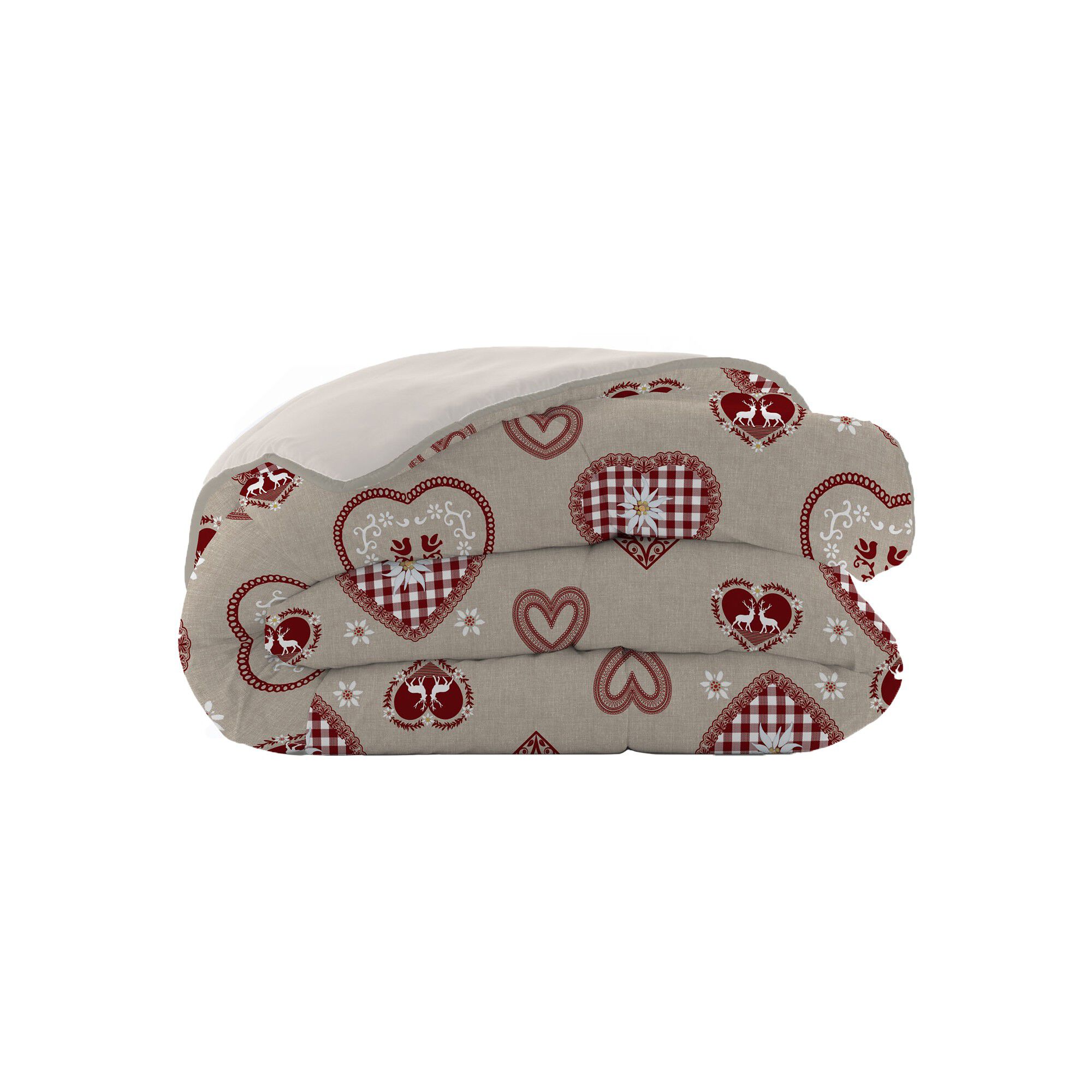 Couette microfibre imprimée chalet 200 g/m²